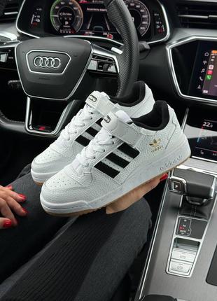 Женские кроссовки adidas forum 84 low white black 36-37-38-39-40-41