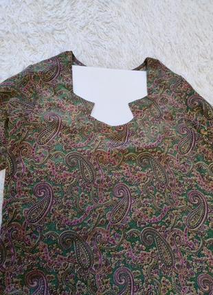 Итальянская блузка из натурального шёлка/восточный принт/р.l-40/необыкновенный дизайн3 фото