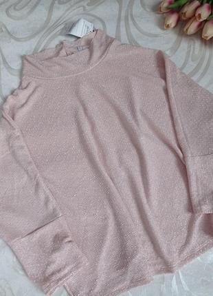 Блуза ніжно рожева з блиском4 фото