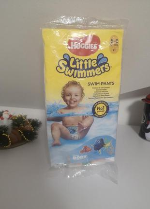 Трусики для плавання huggies little swimmers 12-18 кг розмір 5-6. памперс для басейну підгузки для води