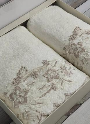 Подарочный набор бамбуковых полотенец полотенца для ванны3 фото
