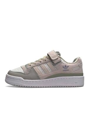 Новинка кроссовки  adidas forum low серые с белым (адидас)