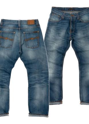 Nudie jeans average joe blue denim jeans чоловічі джинси