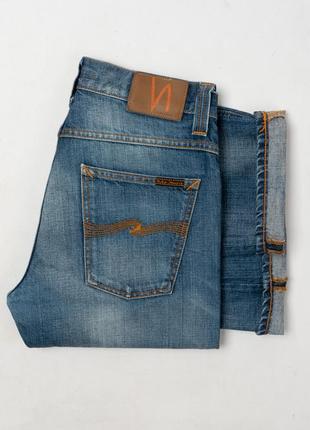 Nudie jeans average joe&nbsp;blue denim jeans мужские джинсы10 фото
