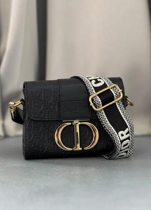 Жіноча сумка cristian dior крос-боді у чорному кольорі диор через плече7 фото