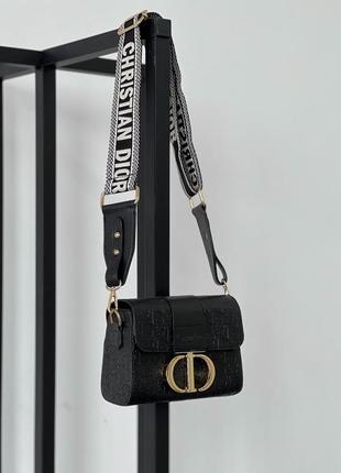 Жіноча сумка cristian dior крос-боді у чорному кольорі диор через плече2 фото