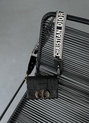 Жіноча сумка cristian dior крос-боді у чорному кольорі диор через плече8 фото