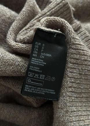 🤎кофейний стильни светр від h&m з горлом  базовий та стильний , в складі 8% шерсті😍3 фото