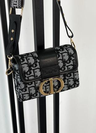 Жіноча сумка cristian dior крос-боді у сірому кольорі диор на плече6 фото