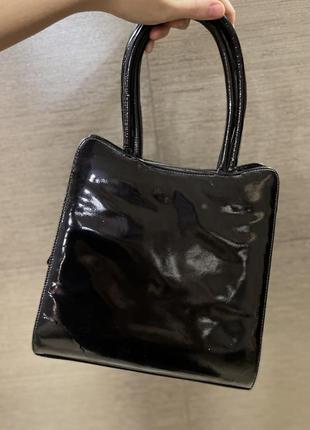 Черная кожаная сумка2 фото