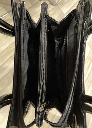 Черная кожаная сумка3 фото