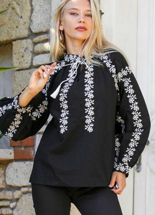 Шикарная рубашка вышиванка женская блуза1 фото