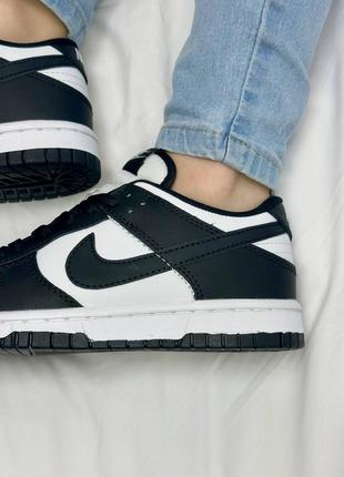 Nike dunk white black5 фото