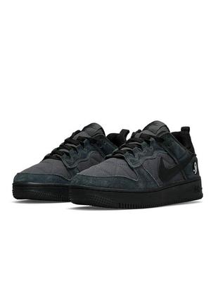 Новая модель мужские кроссовки nike air force 1 yin yang  темно-сірі7 фото