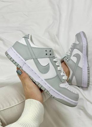 Nike dunk white grey7 фото