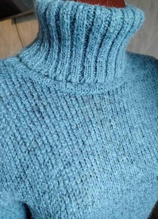Теплый мохеристый свитер, высокая горловина2 фото