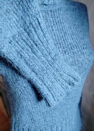 Теплый мохеристый свитер, высокая горловина3 фото