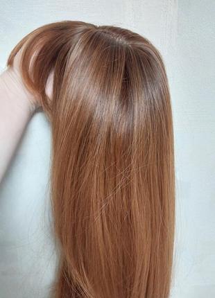 Перука жіноча мілірування руда довге волосся науручене штучне волосся канекалон можливий обмін розгляну5 фото