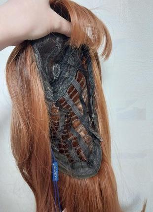 Перука жіноча мілірування руда довге волосся науручене штучне волосся канекалон можливий обмін розгляну4 фото