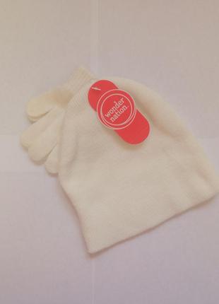 Шапка и перчатки набор для мальчиков/ девочек7 фото