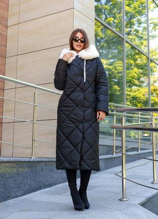 Зимнее стеганое пальто mila nova размеры: 44-58