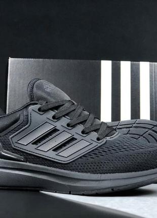 Adidas eq21 run кроссовки мужские черные сети демисезонные адидас демисезон текстильные кеды