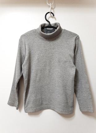 Unruly турецкая водолазка серая деми/зима тёплый трикотаж кофточка гольфик на мальчика 6-7лет