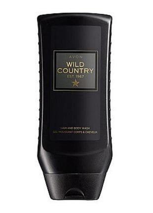Чоловічий шампунь-гель для душу avon wild country