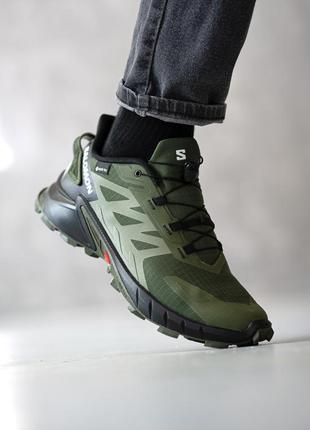Чоловічі кросівки salomon supercross 4 gtx olive хакі