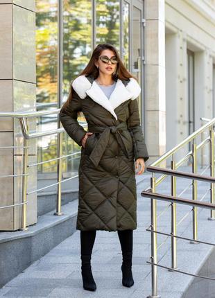 Зимнее стеганое пальто mila nova размеры: 44-58
