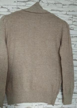 Нарядный бежевый тёплый свитер beilandisi в составе шерсть кашемир.4 фото