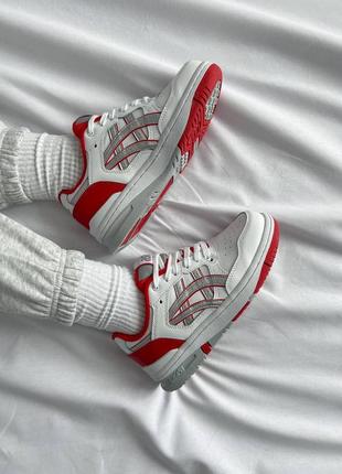 Кроссовки asics ex89 white/red10 фото