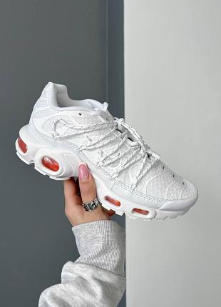 Кросівки nike air max tn plus utility white safety orange premium