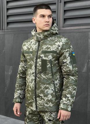 Зимняя пиксельная куртка pobedov winter jacket motive