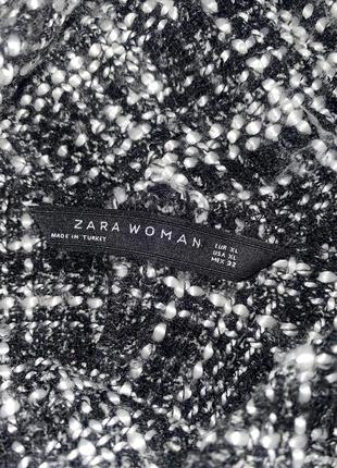 Твидовая кофта теплая блуза zara, xl4 фото