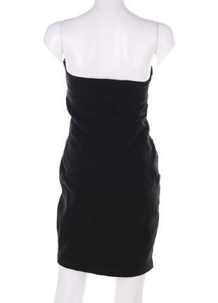 Zara черное базовое бандажное платье мини по фигуре3 фото