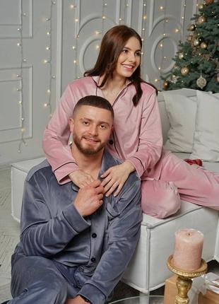 Мужская велюровая пижама