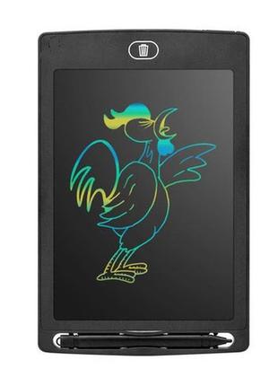 Електронний кольоровий lcd-планшет для запису та малювання color writing tablet 10" - wt-8556, чорний
