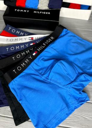 Чоловічі труси tommy hilfiger 5 шт., чоловіча білизна tommy hilfiger у подарунковому пакованні1 фото