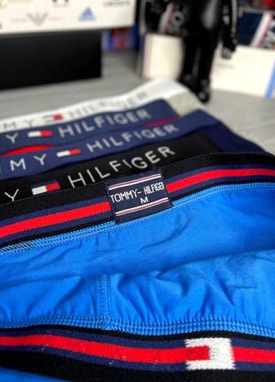 Чоловічі труси tommy hilfiger 5 шт., чоловіча білизна tommy hilfiger у подарунковому пакованні7 фото