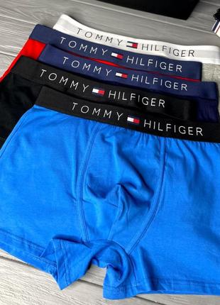 Чоловічі труси tommy hilfiger 5 шт., чоловіча білизна tommy hilfiger у подарунковому пакованні4 фото