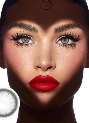 Сірі кольорові контактні лінзи для очей, чудове перекриття свого кольору + контейнер для зберігання