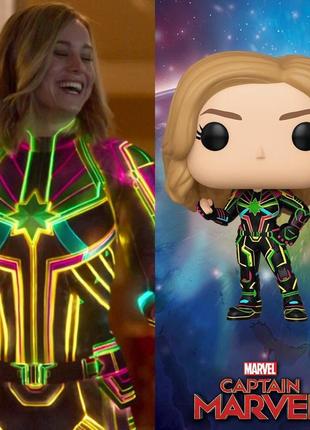 Коллекционная виниловая фигурка "captain marvel" 5 funko poptm x marvel2 фото