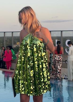 Платье -трапеция из пайеток