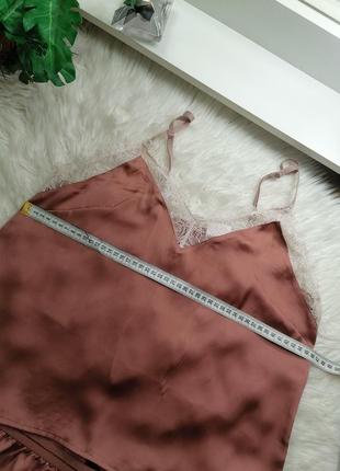 Сатиновая пижама топ и шорты hm4 фото