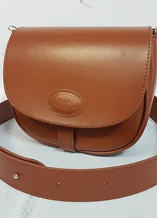 Сумка жіноча "ріміні" натуральна шкіра, гончарна глина з широким ременем