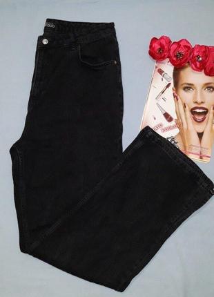 Джинсы джинси женские размер 50 / 16 не стрейч черные серые прямые на высокий рост1 фото