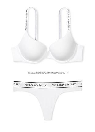 Комплект білизни пуш-ап з лого вікторія сікрет victorias secret