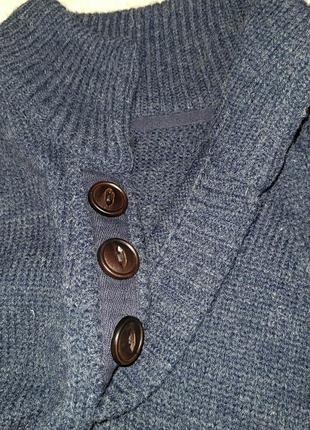 Теплый синий свитер , гольф, поло 6