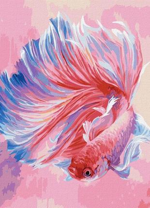 Картина по номерам "рыба петушок" идейка ©ira volkova kho4459 40х50 см